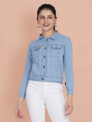 BuyNewTrend Full Sleeve Solid Women Denim Jacket