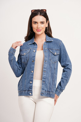 FABESCA Full Sleeve Solid Women Denim Jacket