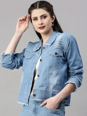 Qitty Full Sleeve Solid Women Denim Jacket