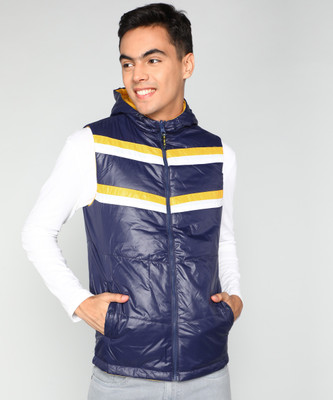 WROGN Sleeveless Colorblock Men Jacket