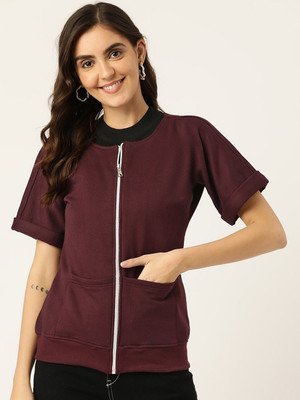 BRINNS Half Sleeve Solid Women Jacket