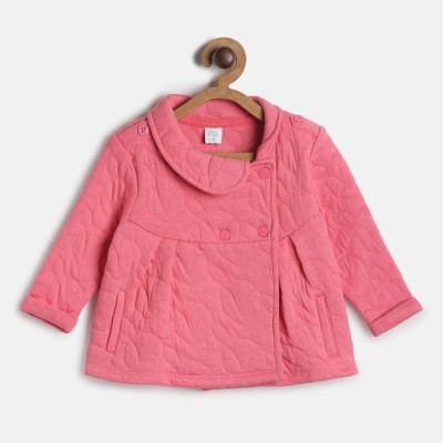 MINI KLUB Full Sleeve Solid Baby Girls Jacket