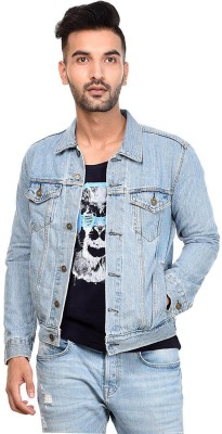 HAVIKA Full Sleeve Self Design Men Denim Jacket