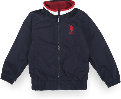 U.S. POLO ASSN. Full Sleeve Solid, Printed Baby Boys Jacket
