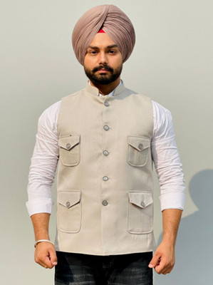 Dragon witch Sleeveless Solid Men Jacket