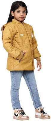 TBMANIA Full Sleeve Solid, Printed Girls Jacket