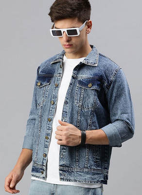 VOXXATI Full Sleeve Dyed/Ombre Men Denim Jacket