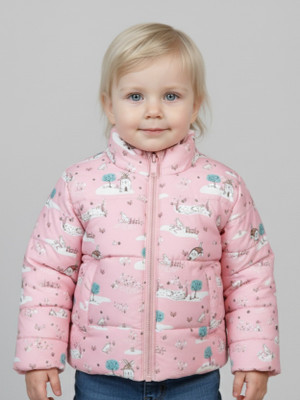 tute Full Sleeve Printed Baby Girls Jacket