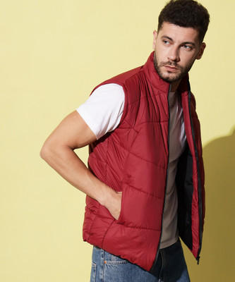 NYSINE Sleeveless Solid Men Jacket