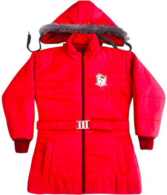 D4Discount Full Sleeve Self Design Girls Jacket