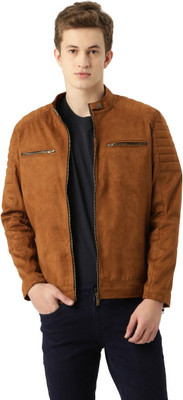 Leather Retail Full Sleeve Solid Men Jacket