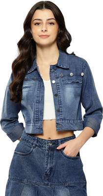Aarika Full Sleeve Solid Women Denim Jacket