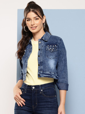 METRONAUT Full Sleeve Self Design Women Denim Jacket