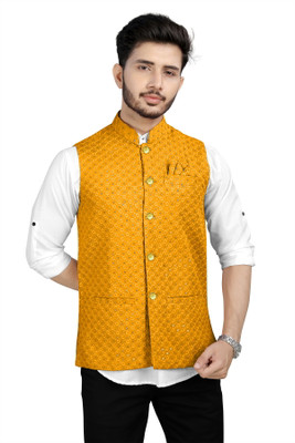 TRUST OUS Sleeveless Embroidered Men Jacket