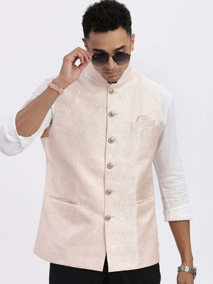 SHOWOFFFF Sleeveless Embellished Men Jacket