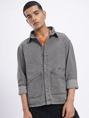 Glitchez Full Sleeve Solid Men Jacket
