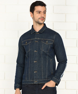 PROVOGUE Full Sleeve Solid Men Denim Jacket
