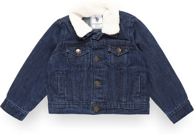 U.S. POLO ASSN. Full Sleeve Solid Baby Boys Jacket