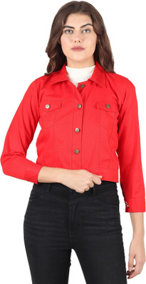 ARADHYA COLLECTIONS 3/4th Sleeve Solid Women Denim Jacket