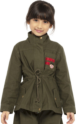 Under Fourteen Only Full Sleeve Self Design Girls Jacket