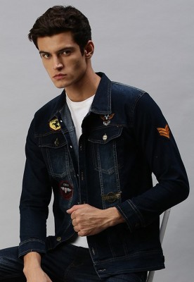 VOXATI Full Sleeve Self Design Men Denim Jacket