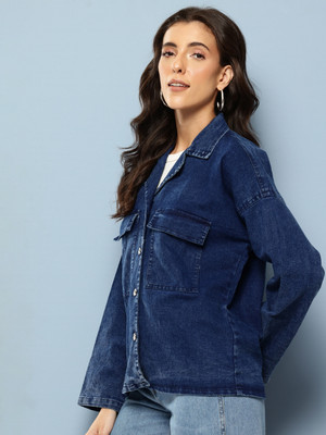 Aarika Full Sleeve Solid Women Denim Jacket