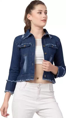 rida creation 3/4th Sleeve Washed Women Denim Jacket