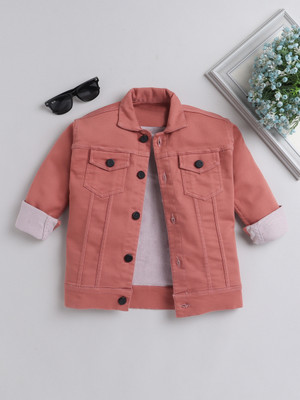 Mini Stitch Full Sleeve Solid Boys Denim Jacket