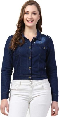 KASHIAN Full Sleeve Washed Women Denim Jacket