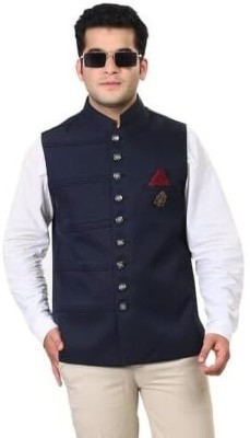 Vriaane Sleeveless Solid Men Jacket