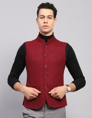 MONTE CARLO Sleeveless Solid Men Jacket