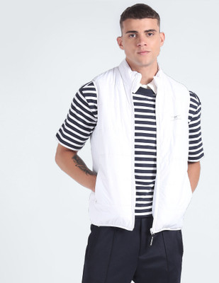 FLYING MACHINE Sleeveless Solid Men Jacket