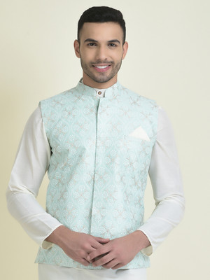 HOUSE OF DEYANN Sleeveless Embroidered Men Jacket