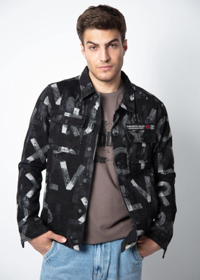 Nostrum Full Sleeve Printed Men Denim Jacket