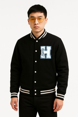 Damler Trennding Full Sleeve Solid, Applique Men Jacket