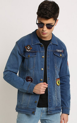 VOGATI Full Sleeve Washed Men Denim Jacket