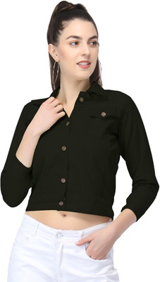 Y M ENTERPRISES 3/4th Sleeve Solid Women Denim Jacket
