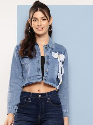 METRONAUT Full Sleeve Self Design Women Denim Jacket
