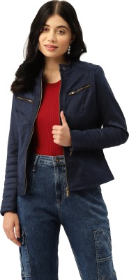 Leather Retail Full Sleeve Solid Women Jacket