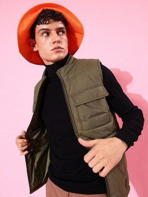 WROGN Sleeveless Solid Men Jacket