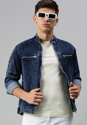 VOGATI Full Sleeve Washed Men Denim Jacket