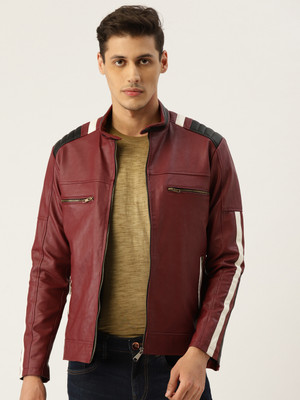 Leather Retail Full Sleeve Solid Men Jacket