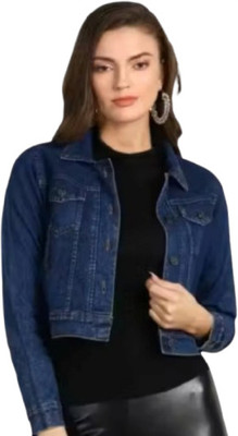 Achyutaya Fashion Full Sleeve Solid Women Denim Jacket