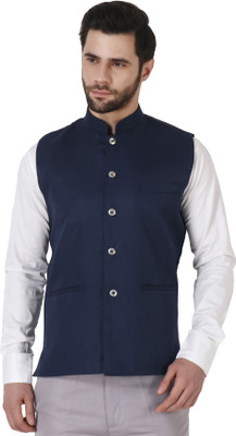 HouseOfCommon Sleeveless Solid Men Jacket