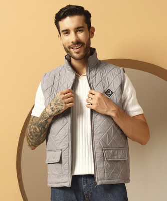 MOD YOUNG Sleeveless Self Design Men Jacket
