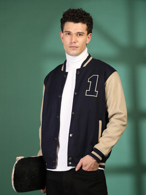 Mast & Harbour Full Sleeve Printed, Colorblock Men Jacket