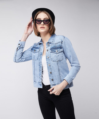 Miss Chase Full Sleeve Solid Women Denim Jacket