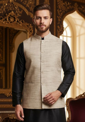 KURANIYA CREATION Sleeveless Textured Men Jacket