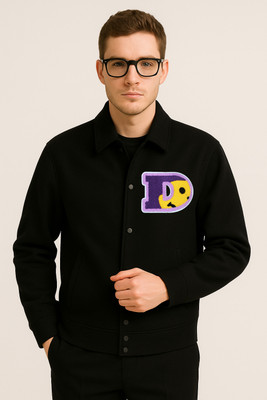 Crossbone Full Sleeve Solid, Printed Men Jacket