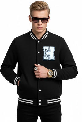 Crossbone Full Sleeve Solid Men Jacket